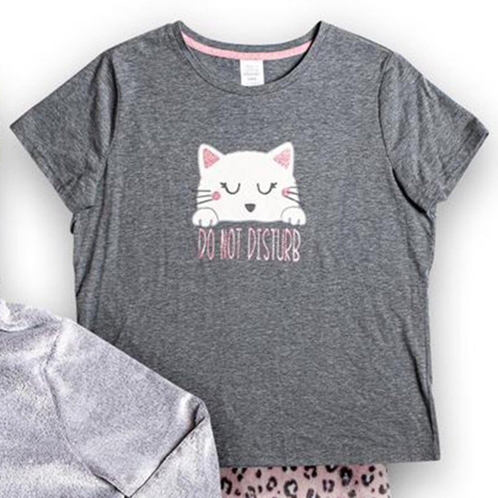 Peace Love & Dreams "Do Not Disturb" Grey Pajama Top